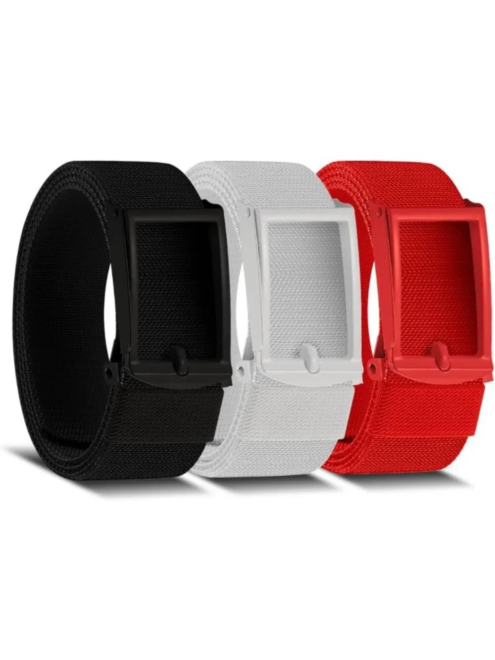 Adjustable Stretch Canvas Belt for Men - Elastic Holeless Webbing, Casual & Golf